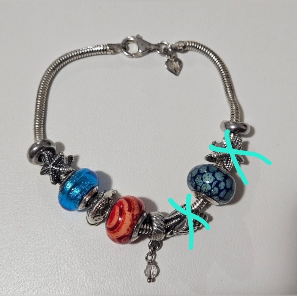Kay Jewelers Michael Anthony Charmed Sterling Silver Charm Bracelet Length 8"